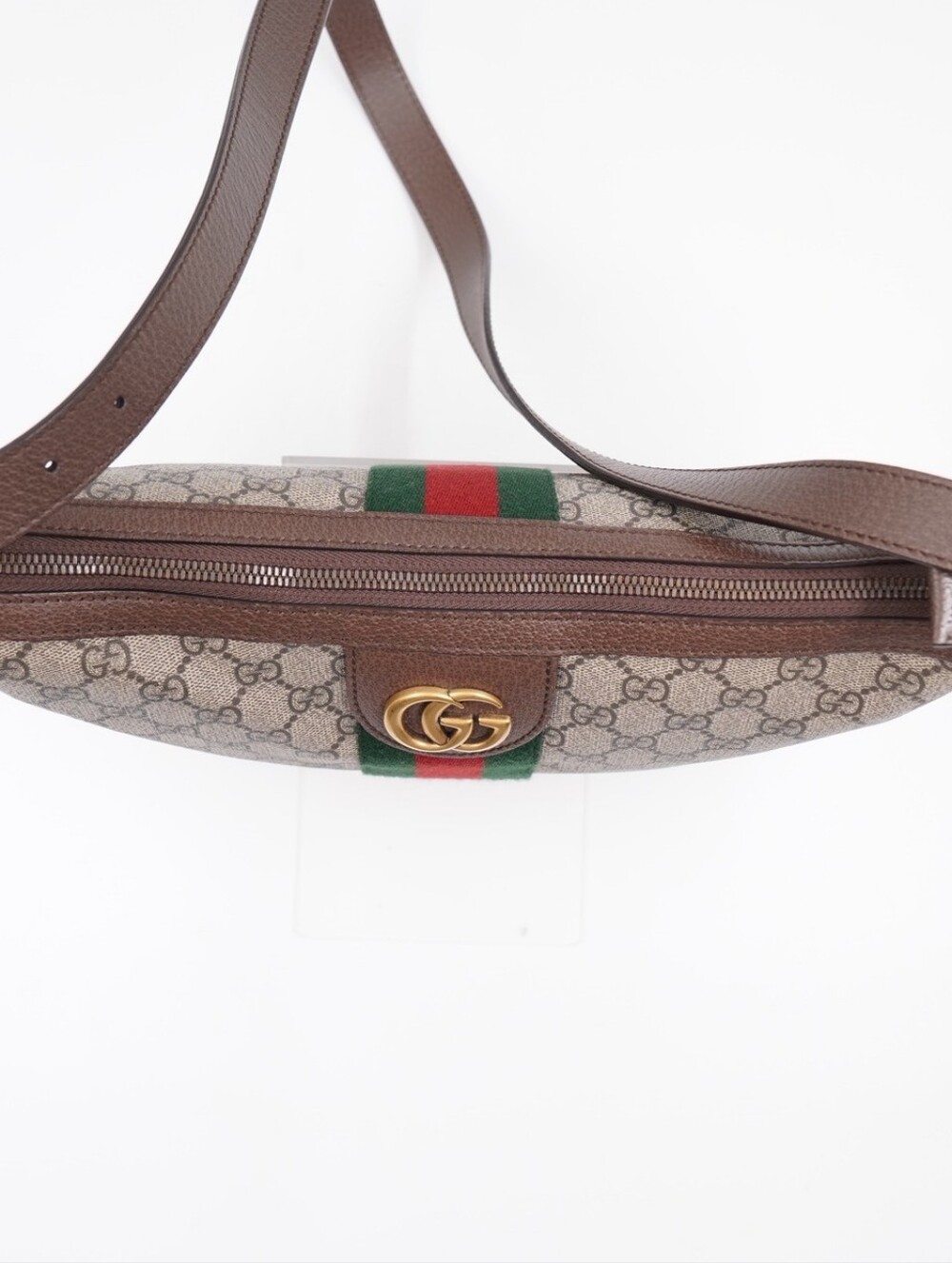 CI32 ❤️ Gucci GG Supreme Monogram Small Ophidia Half Moon Hobo - Picture 4 of 13